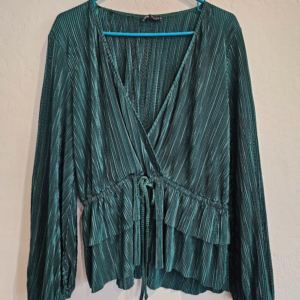 Zara Emerald Green Top